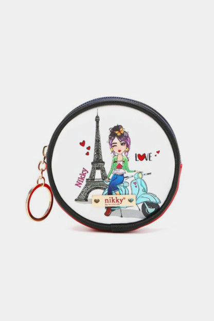 Nicole Lee USA Keychain Round Coin Purse - Tigbul's Variety Fashion Shop