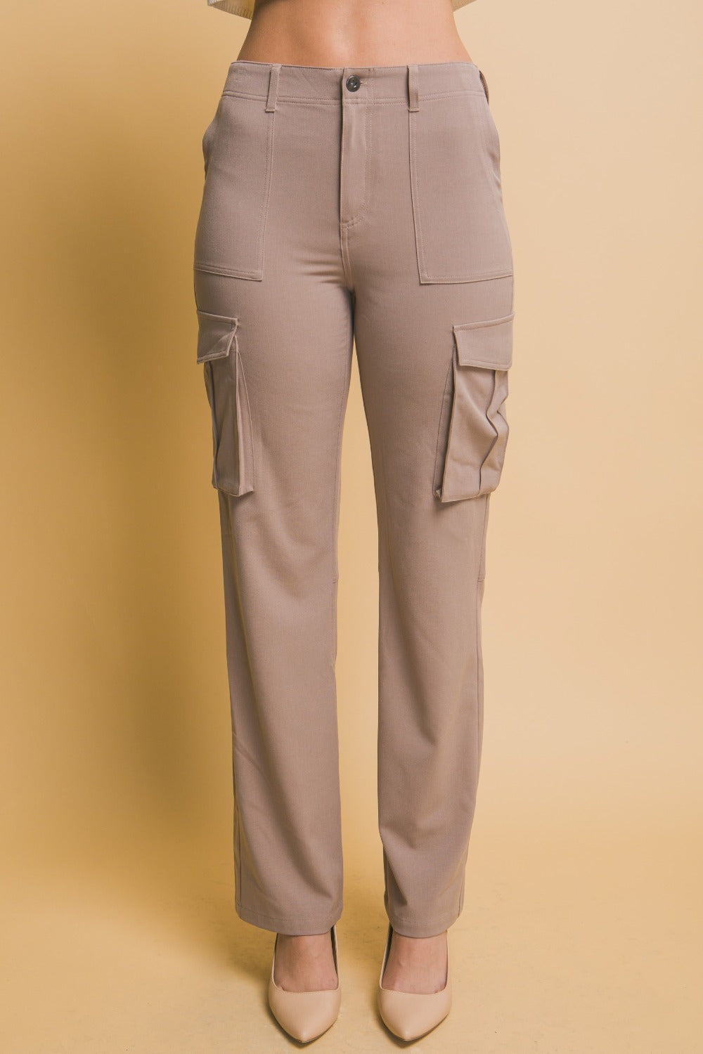 Love Tree High Rise Cargo Pants with Pockets - Tigbul's Variety Fashion Shop