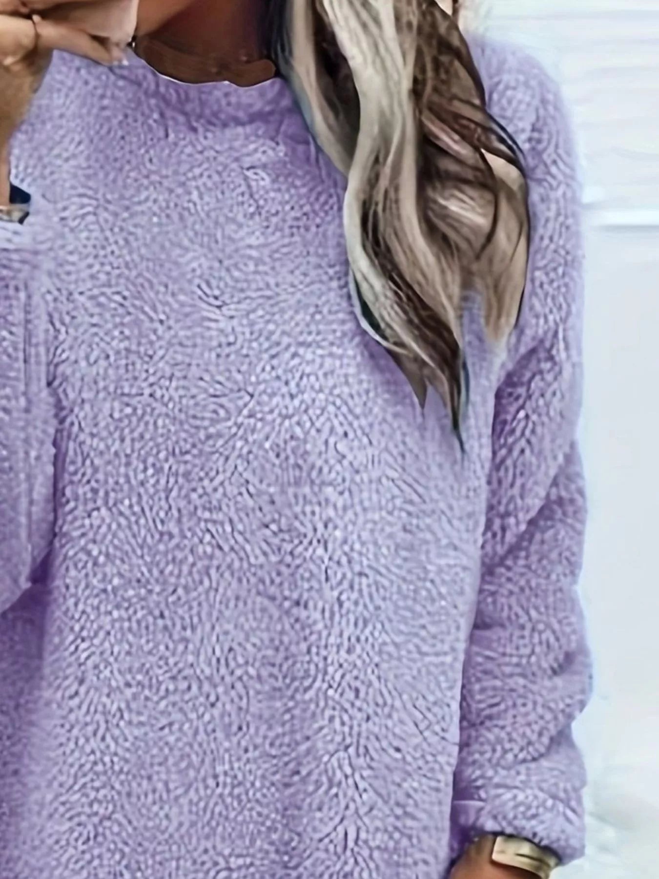 Fleece Long Sleeve Sweatshirt - Tigbul's Variety Fashion Shop