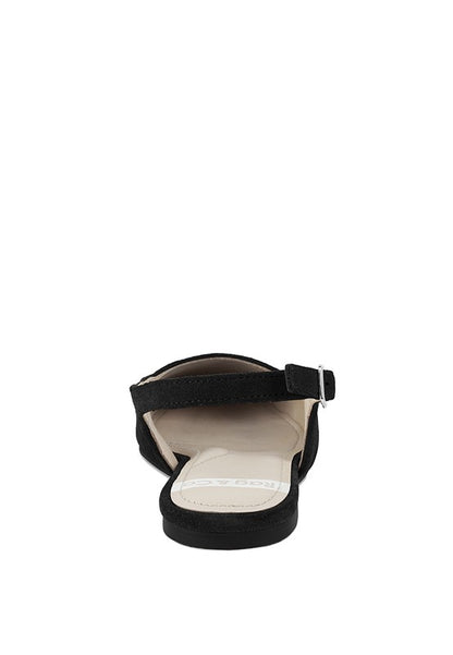 Sozani Genuine Suede Leather Slingback Flats - Tigbul's Variety Fashion Shop