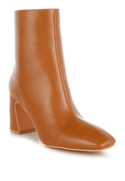 Bruna Square Toe Ankle Boots - Tigbul's Variety Fashion Shop