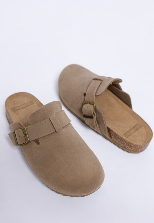 Ratiha Buckle Accent Slip-On Footbed Mules - Tigbul's Variety Fashion Shop