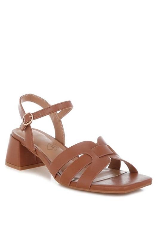 Eliska Strappy Square Toe Block Heels - Tigbul's Variety Fashion Shop
