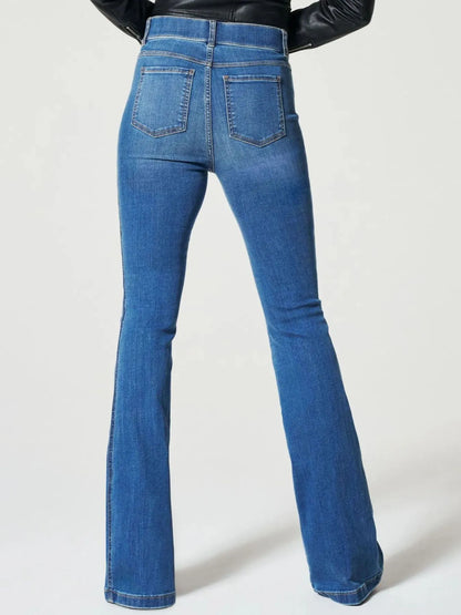 Full Size High-Waisted Flare Jeans Plus Size - Tigbul's Variety Fashion Shop