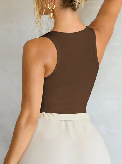 Solid Color Wide Strap Tank - Tigbul's Variety Fashion Shop