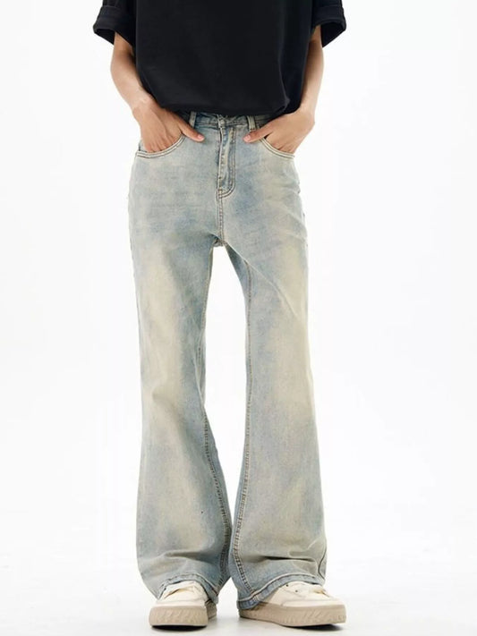 Men's Wash Flare Jeans - Tigbul's Variety Fashion Shop