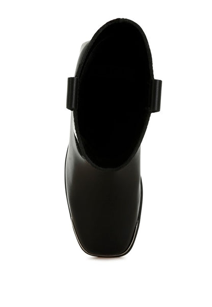Iliad Genuine Leather Metallic Accent Ankle Boots - Tigbul's Variety Fashion Shop