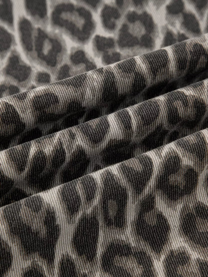 Leopard Straight Loose Leg Jeans - Tigbul's Variety Fashion Shop