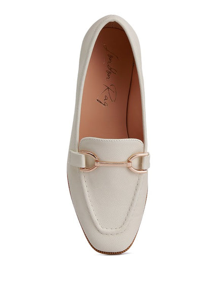 Fable Horsebit Embellished Flat Loafers - Tigbul's Variety Fashion Shop