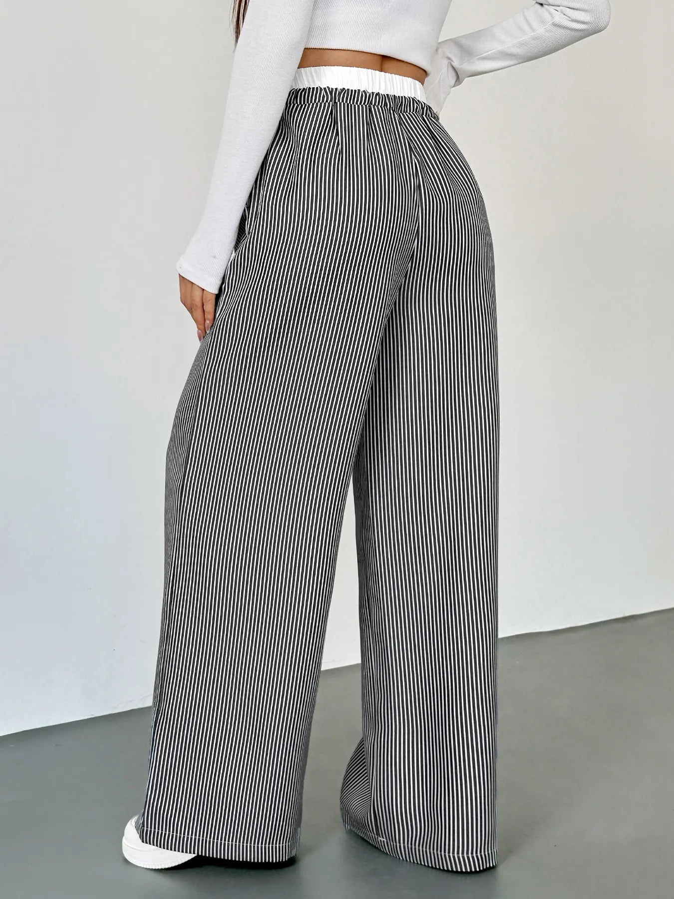 Striped Wide Leg Drawstring Pants - Tigbul's Variety Fashion Shop