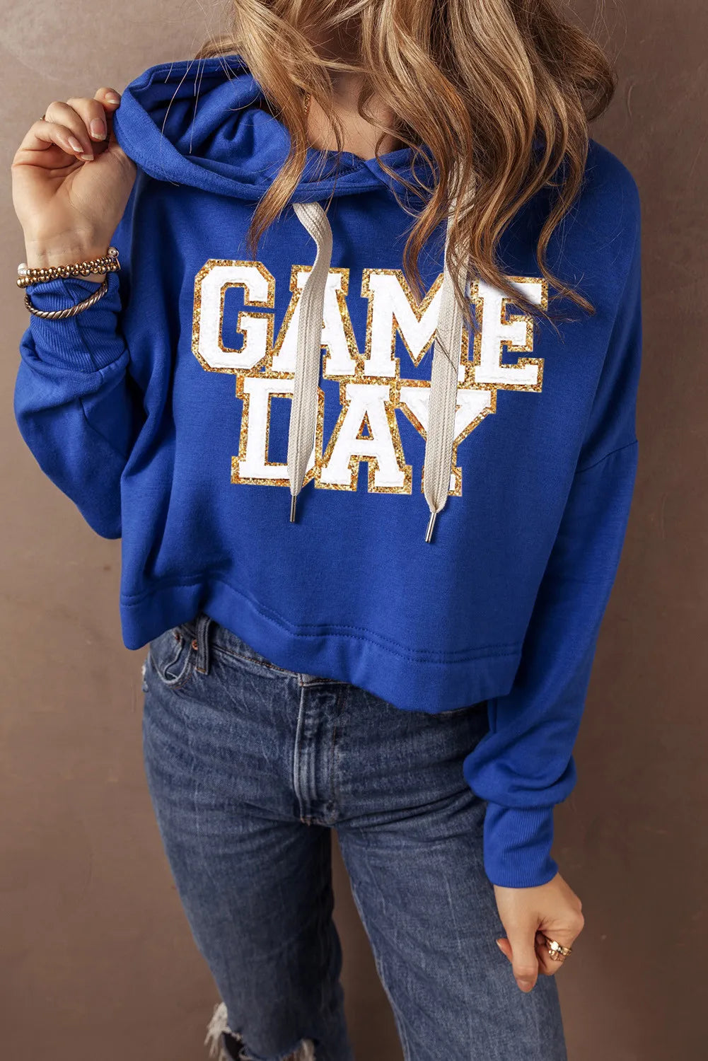 GAME DAY Drawstring Long Sleeve Hoodie - Tigbul's Variety Fashion Shop