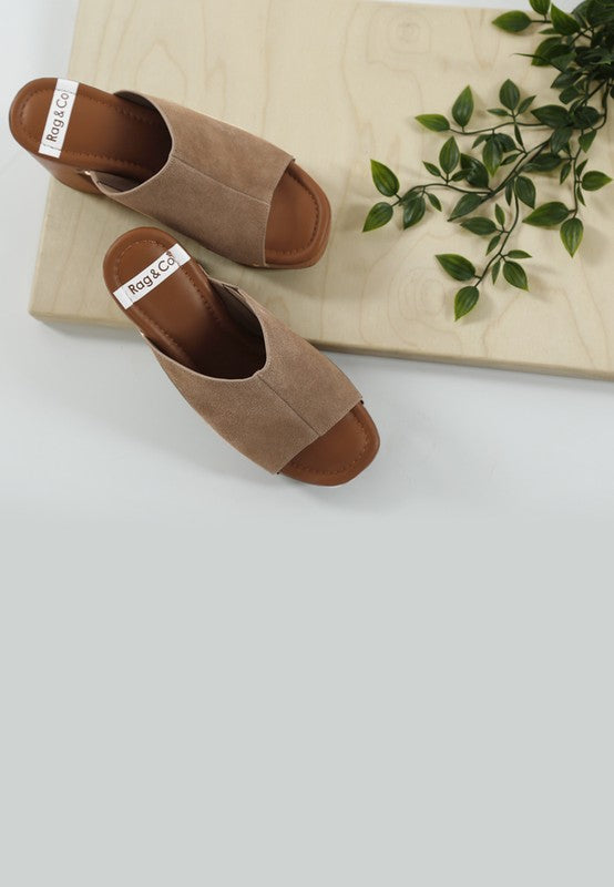 Masaki Soft Suede Leather Wooden Clogs - Tigbul's Variety Fashion Shop