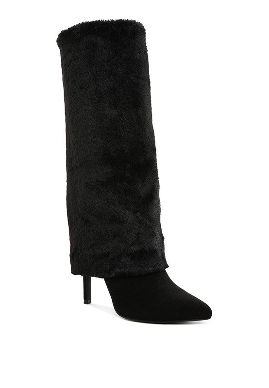 Everglade Fold-Over Calf-High Boots - Tigbul's Variety Fashion Shop