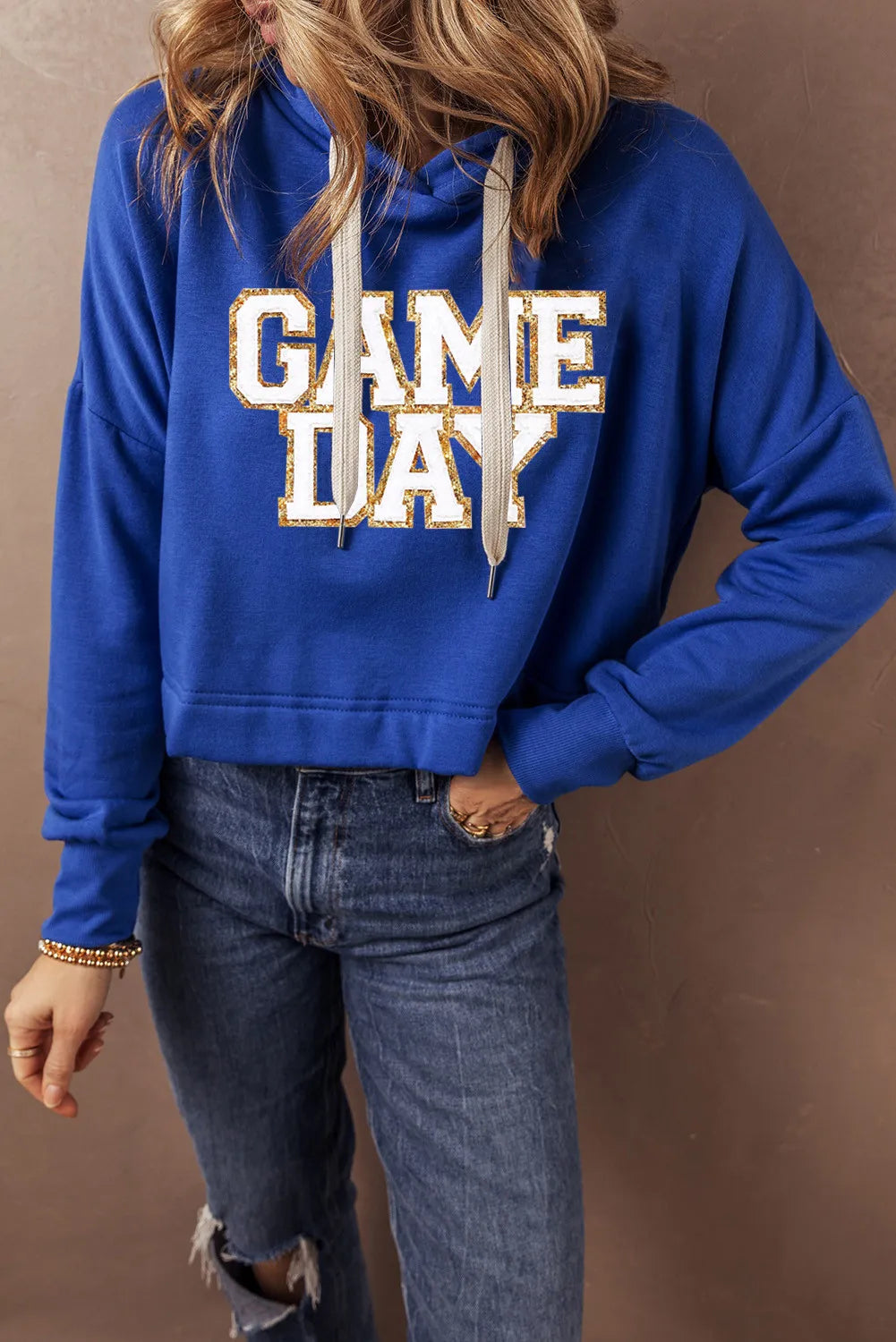 GAME DAY Drawstring Long Sleeve Hoodie - Tigbul's Variety Fashion Shop