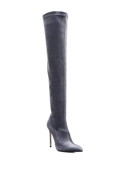 Stiletto Velvet Over The Knee Boots - Tigbuls Variety Fashion