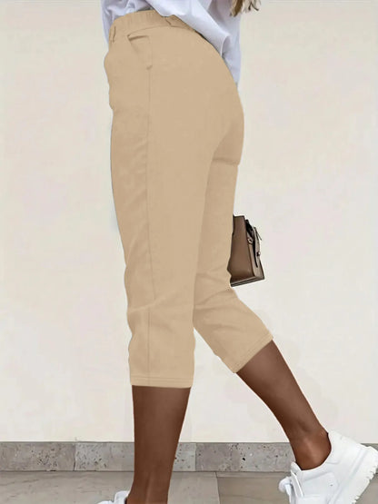 Pleated Detail Pants with Pockets - Tigbul's Variety Fashion Shop