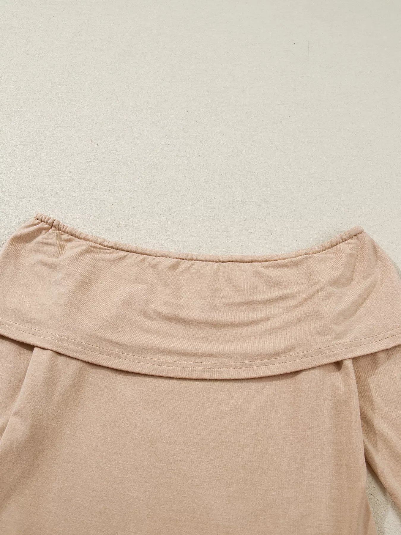 Off Shoulder Long Sleeve Slim Top - Tigbul's Variety Fashion Shop