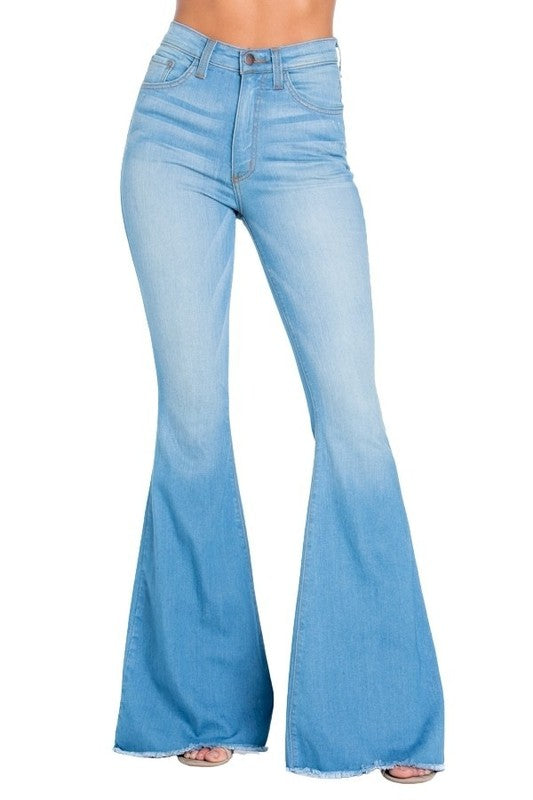 Logan Bell Bottom Jean in Light Wash - Inseam 30 - Tigbul's Variety Fashion Shop