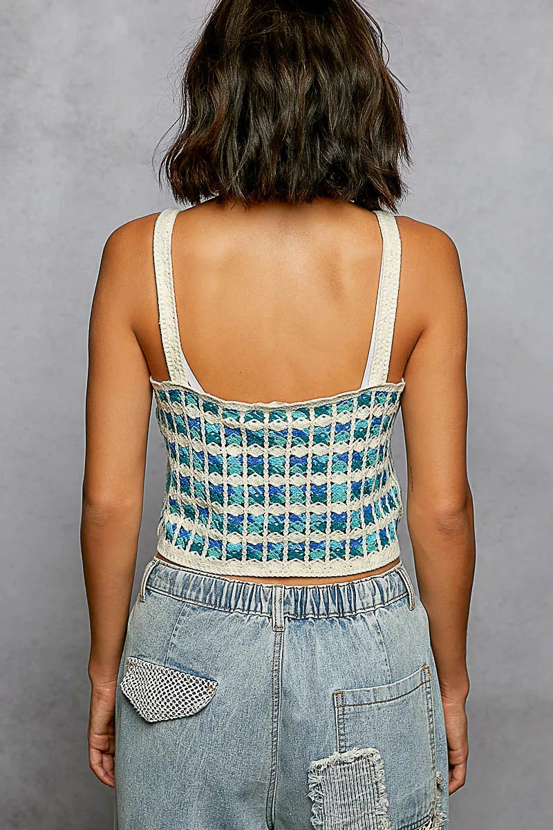 POL Cropped Crochet Cami with Scalloped Edge - Tigbul's Variety Fashion Shop