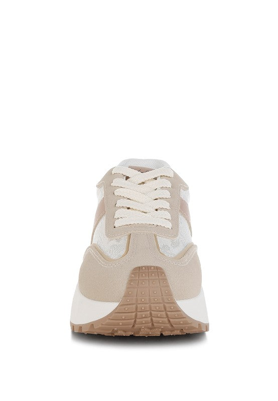 Squeaker Chunky Anti-Skid Lace-Up Sneakers - Tigbul's Variety Fashion Shop