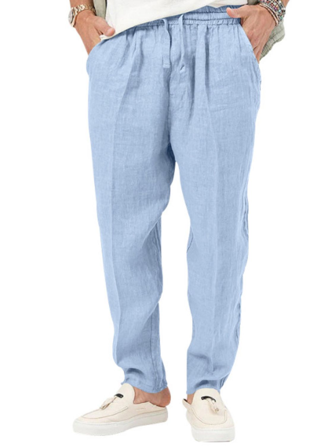 Men's Plus Size Drawstring Pants with Pockets - Tigbul's Variety Fashion Shop