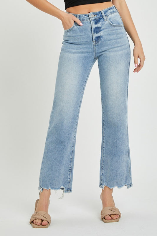 RISEN Full Size High Rise Straight Jeans - Tigbul's Variety Fashion Shop