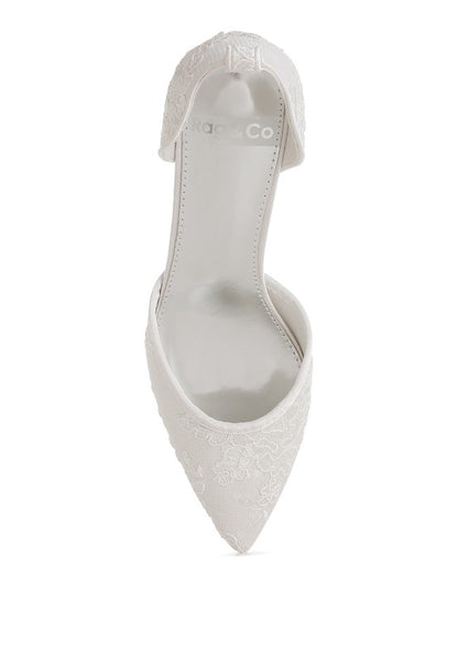 Laika Lace Kitten Heel Sandals - Tigbul's Variety Fashion Shop