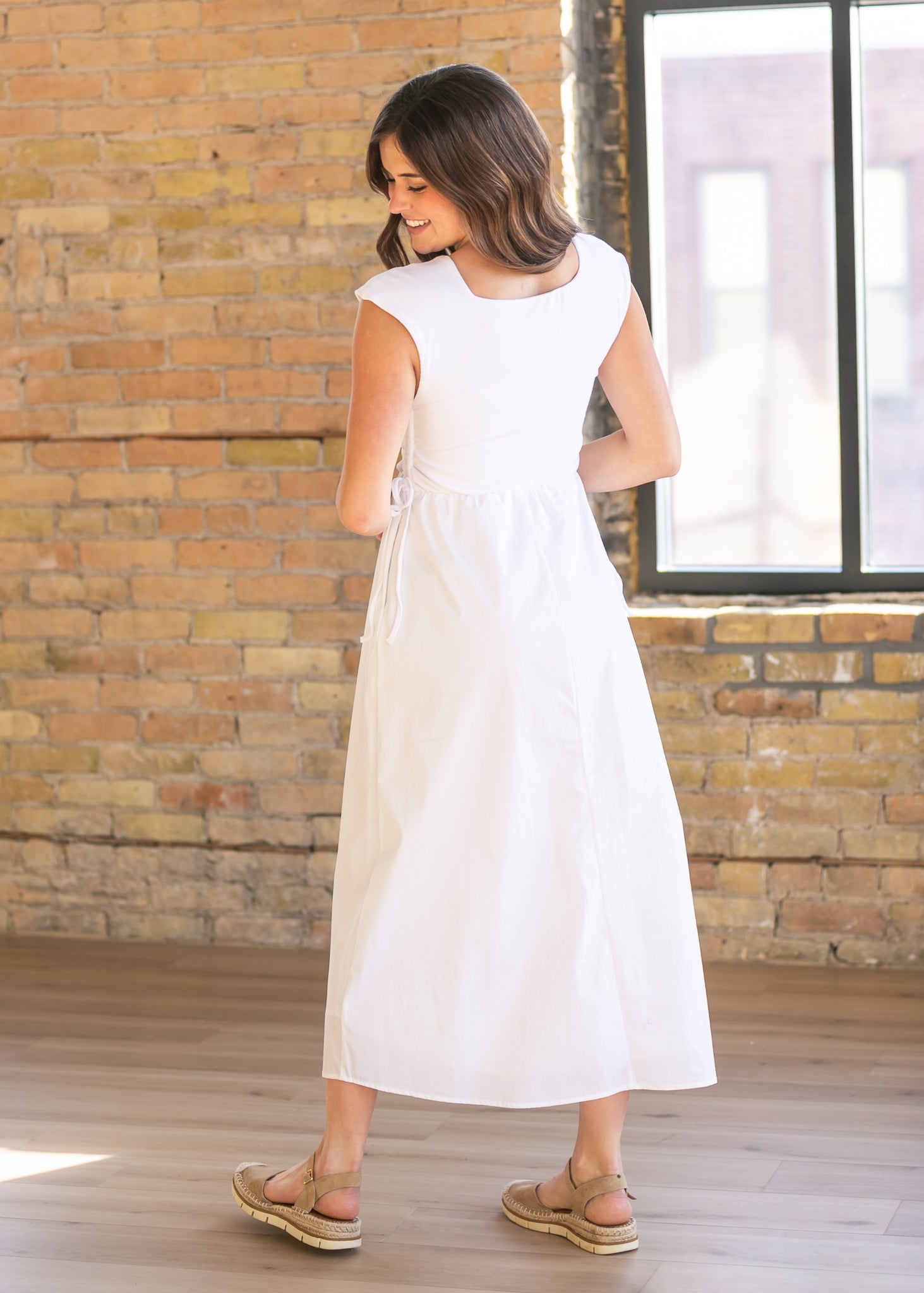 Eleanor White A-line Maxi Dress - FINAL SALE