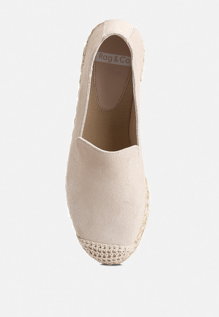 Ellerie Soft Suede Flatform Heel Espadrilles