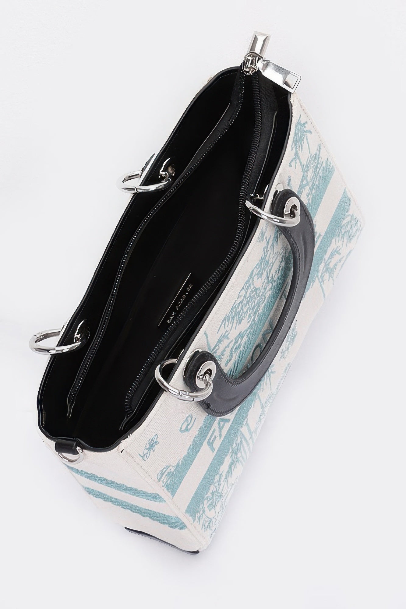 Embroidery Faux Leather Tote Bag - Tigbul's Variety Fashion Shop