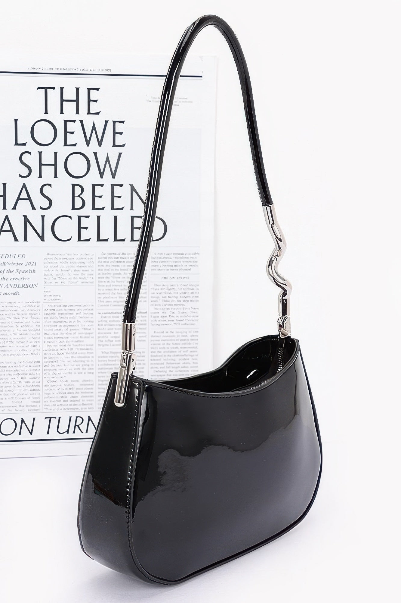 Enamel Shoulder Bag - Tigbul's Variety Fashion Shop