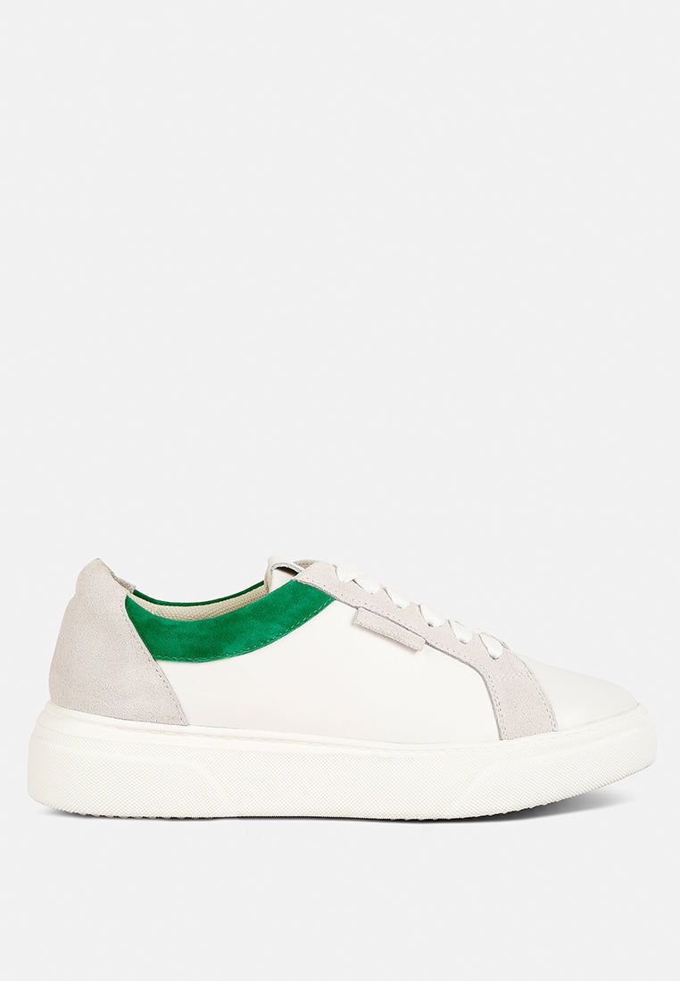 Endler Color Block Leather Sneakers - Tigbul's Variety Fashion Shop