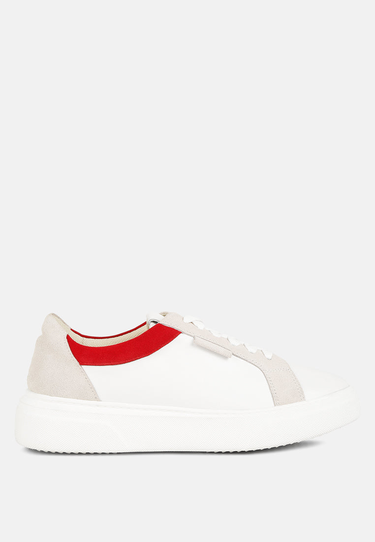 Endler Color Block Leather Sneakers - Tigbul's Variety Fashion Shop
