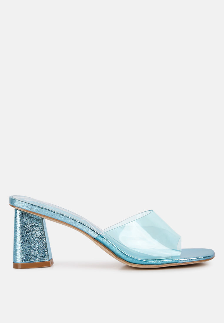 Eugnie Clear Straps Block Heel Sandals - Tigbul's Variety Fashion Shop