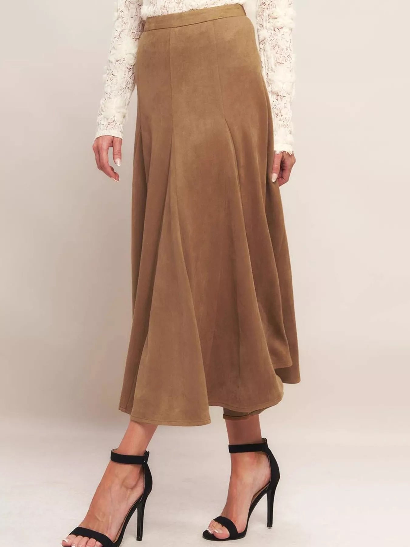Flowy A-Line Midi Skirt - Tigbul's Variety Fashion Shop