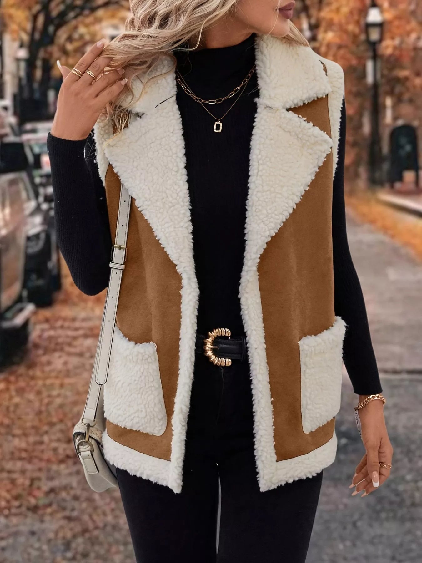 Open Front Vest Coat with Pockets - Tigbul's Variety Fashion Shop