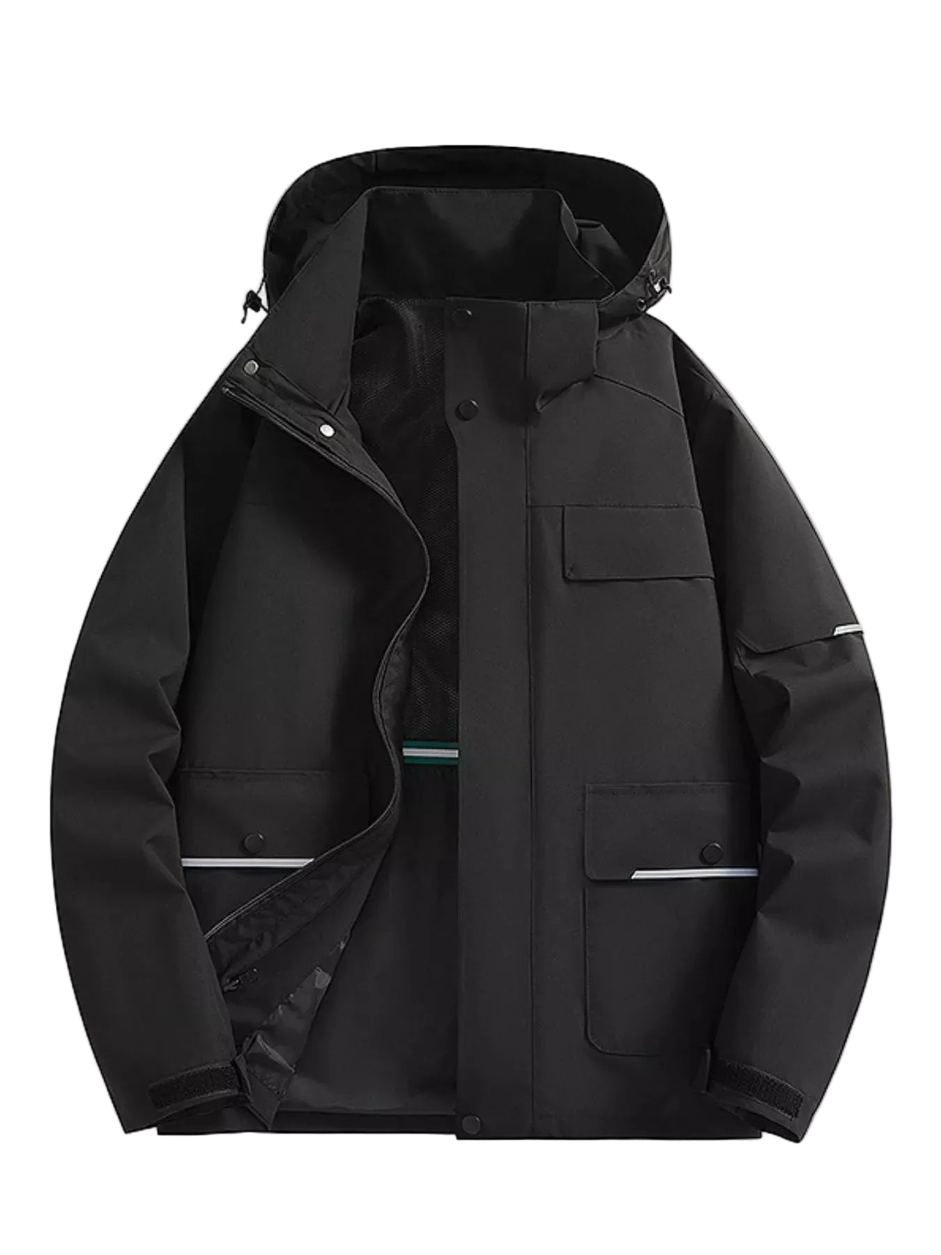 Size 2XL Black Lightweight Windbreaker Outdoor Jacket | Tigbuls Variety