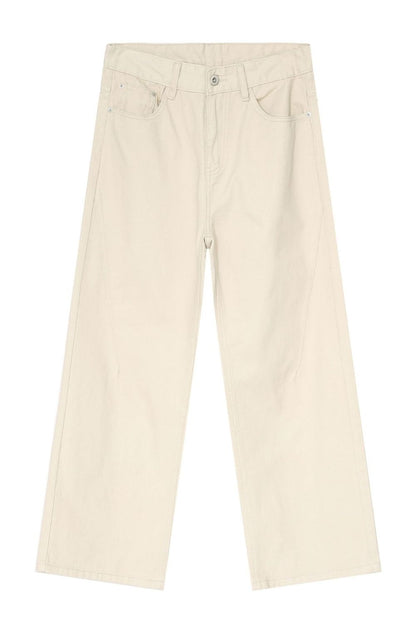 Men's Baggy Beige Jeans with Pockets - Tigbul's Variety Fashion Shop