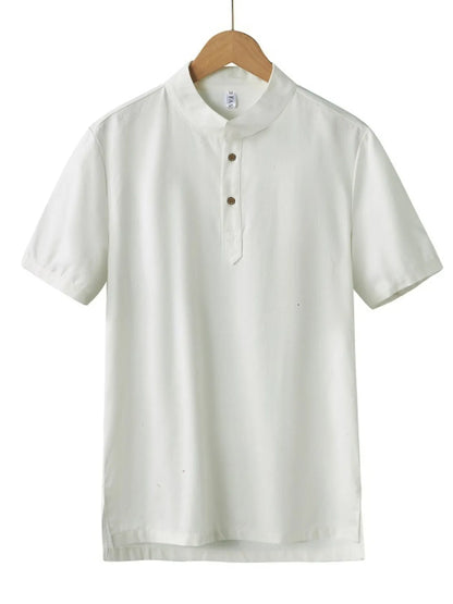 Men's Plus Size Button Detail Short Sleeve Blouse - Tigbul's Variety Fashion Shop