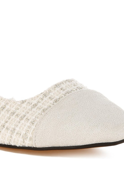 Karita Tweed Slingback Sandals - Tigbul's Variety Fashion Shop