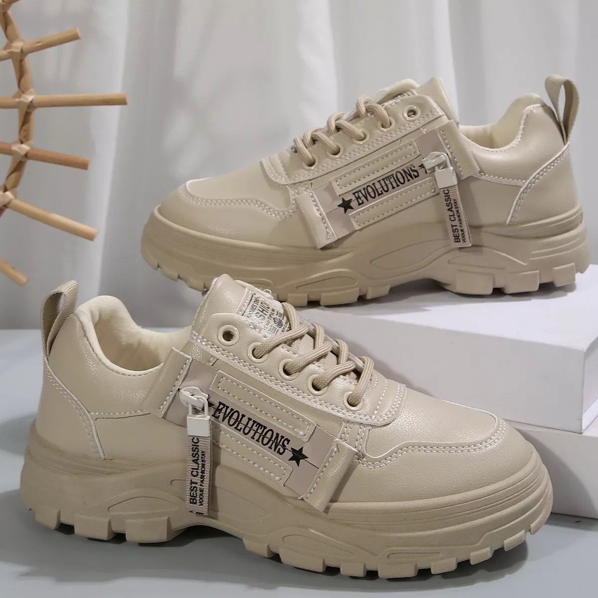 Lace Up Round Toe Athletic - Tigbul's Variety Fashion Shop