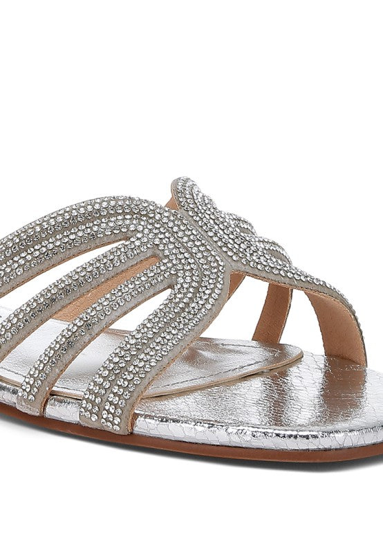 Dindy Rhinestone Cut Out Flats - Tigbul's Variety Fashion Shop