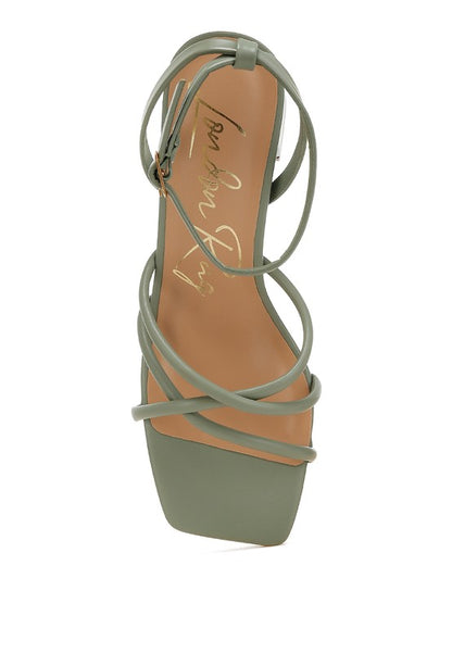 Alyona Low Block Heel Strappy Sandals - Tigbul's Variety Fashion Shop