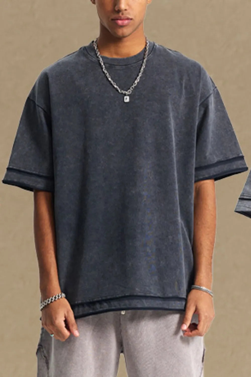 Men's Round Neck Half Sleeve T-Shirt - Tigbul's Variety Fashion Shop