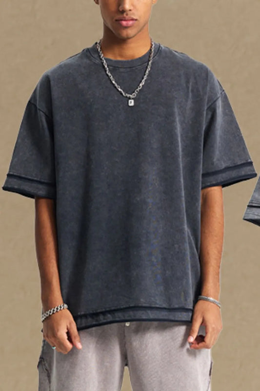 Men's Round Neck Half Sleeve T-Shirt - Tigbul's Variety Fashion Shop