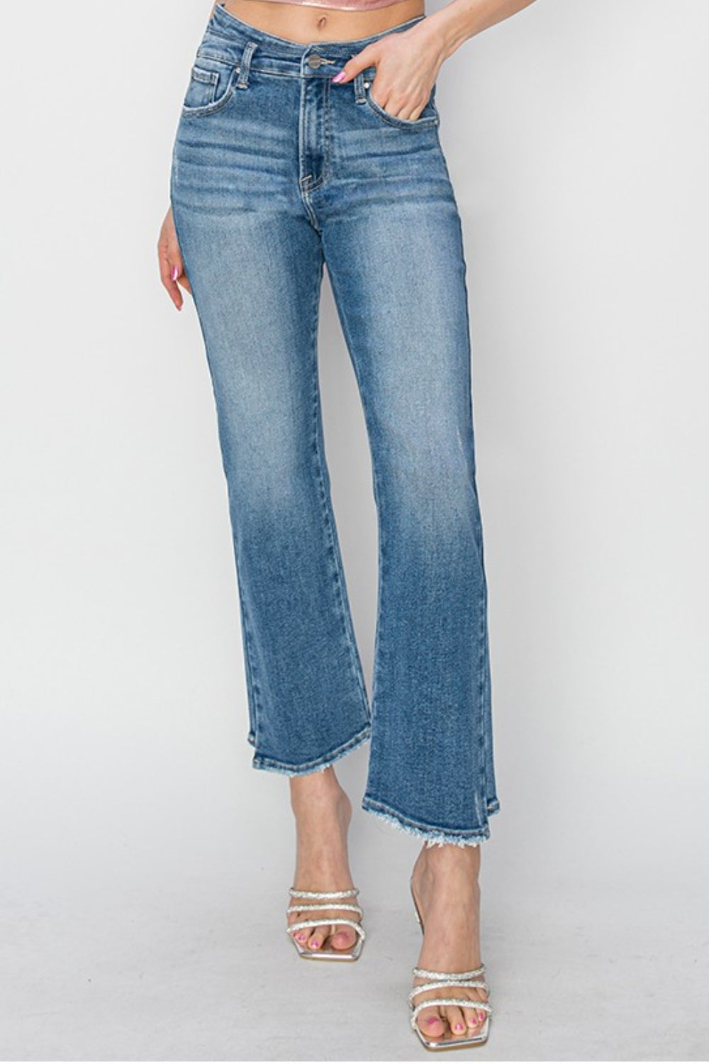 RISEN High Rise Slim Straight Jeans - Tigbul's Variety Fashion Shop