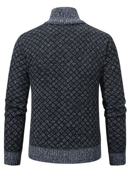 Men's Plus Size Zip-Up Knit Cardigan - Tigbul's Variety Fashion Shop