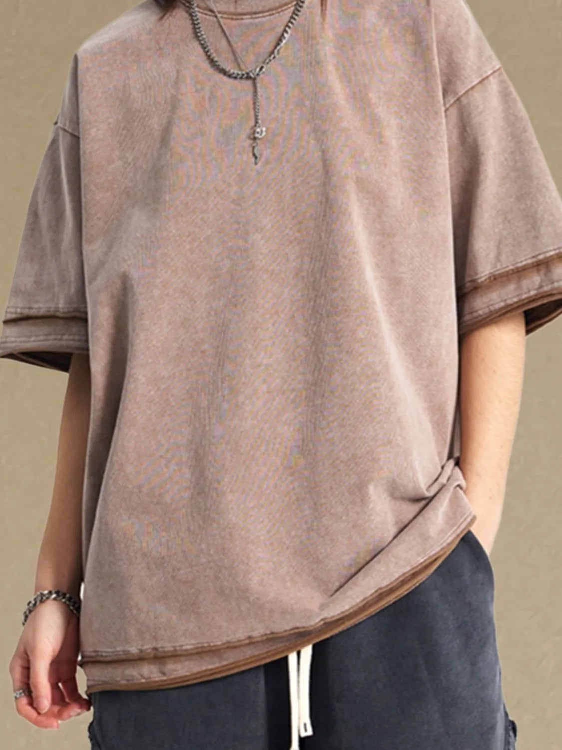 Men's Round Neck Half Sleeve T-Shirt - Tigbul's Variety Fashion Shop