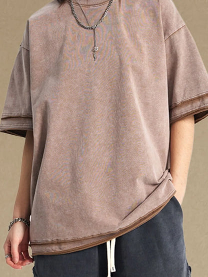 Men's Round Neck Half Sleeve T-Shirt - Tigbul's Variety Fashion Shop