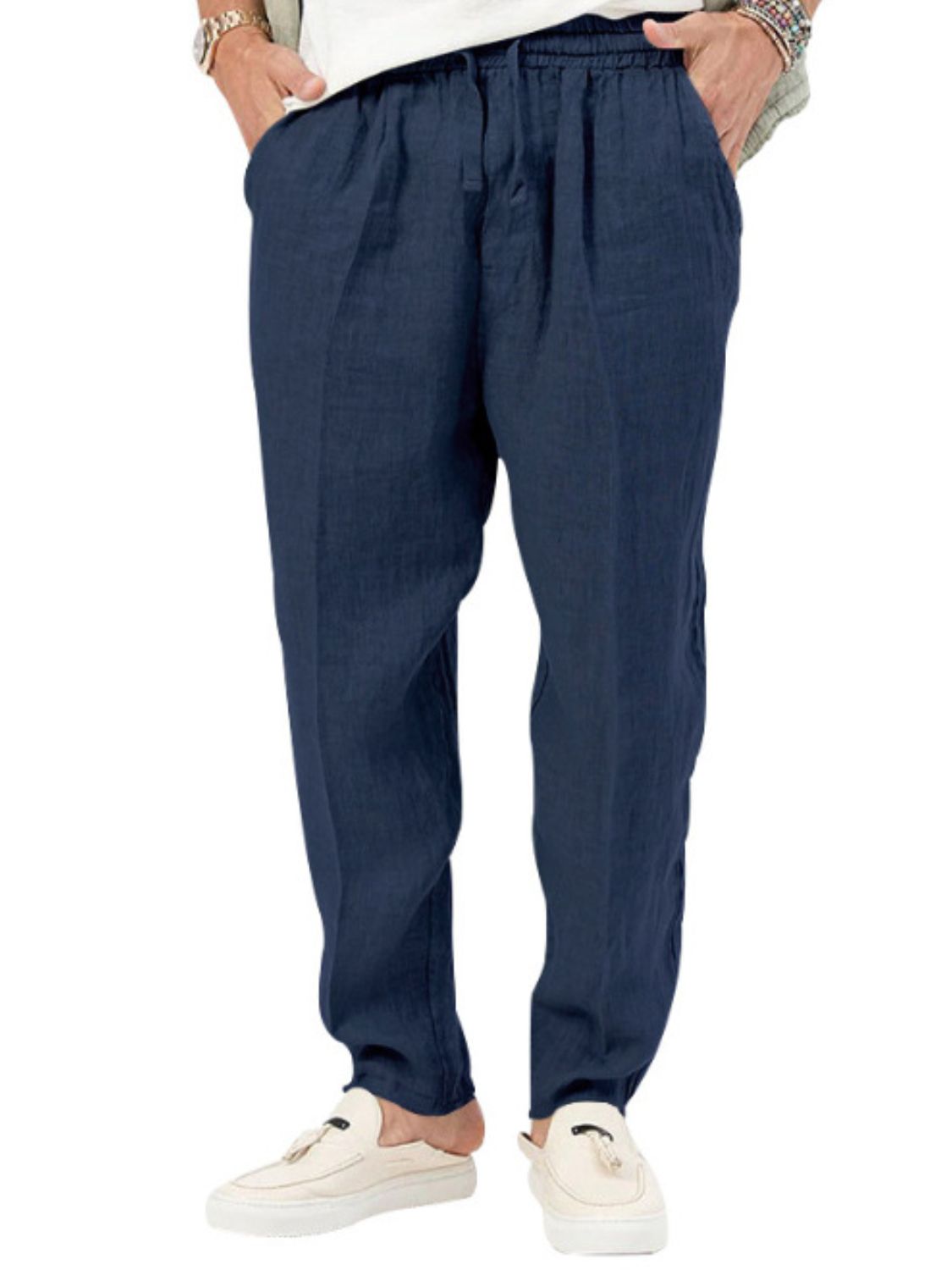 Men's Plus Size Drawstring Pants with Pockets - Tigbul's Variety Fashion Shop